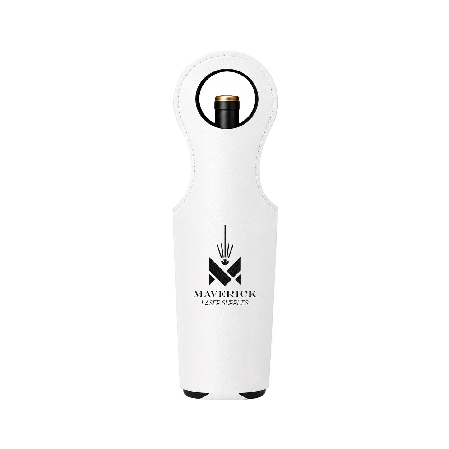 Lasereable Leatherette Wine Bottle Holder Tote Blank