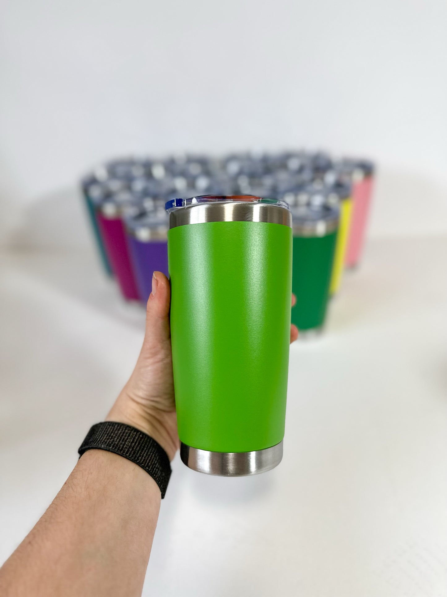 Lime Green Blank Stainless Steel Tumbler