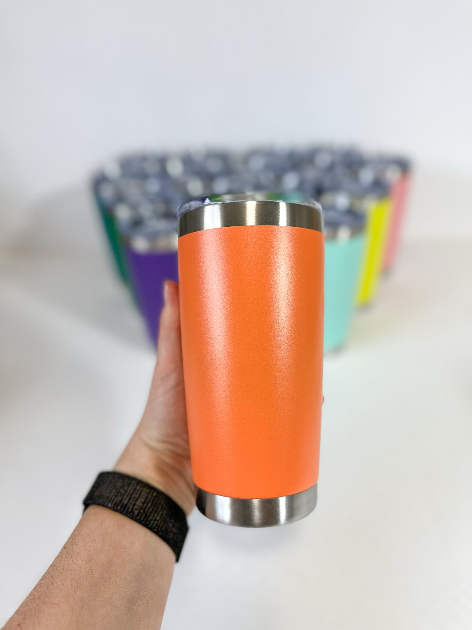 Orange Blank Stainless Steel Tumbler