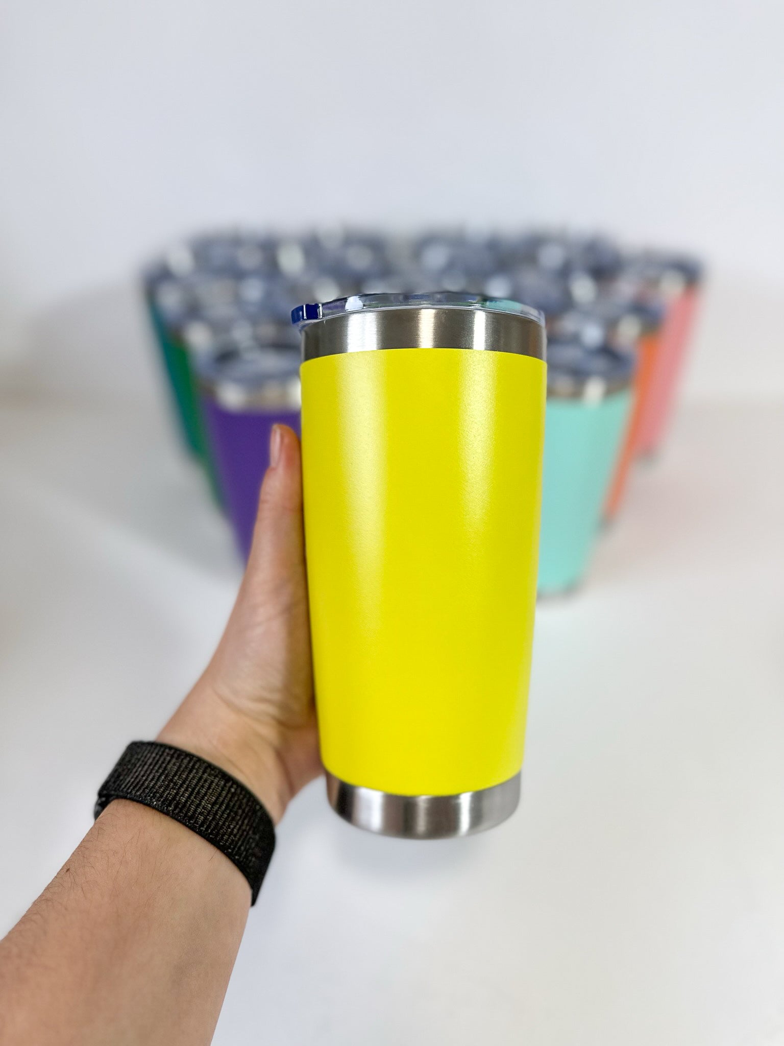 Yellow Blank Stainless Steel Tumbler