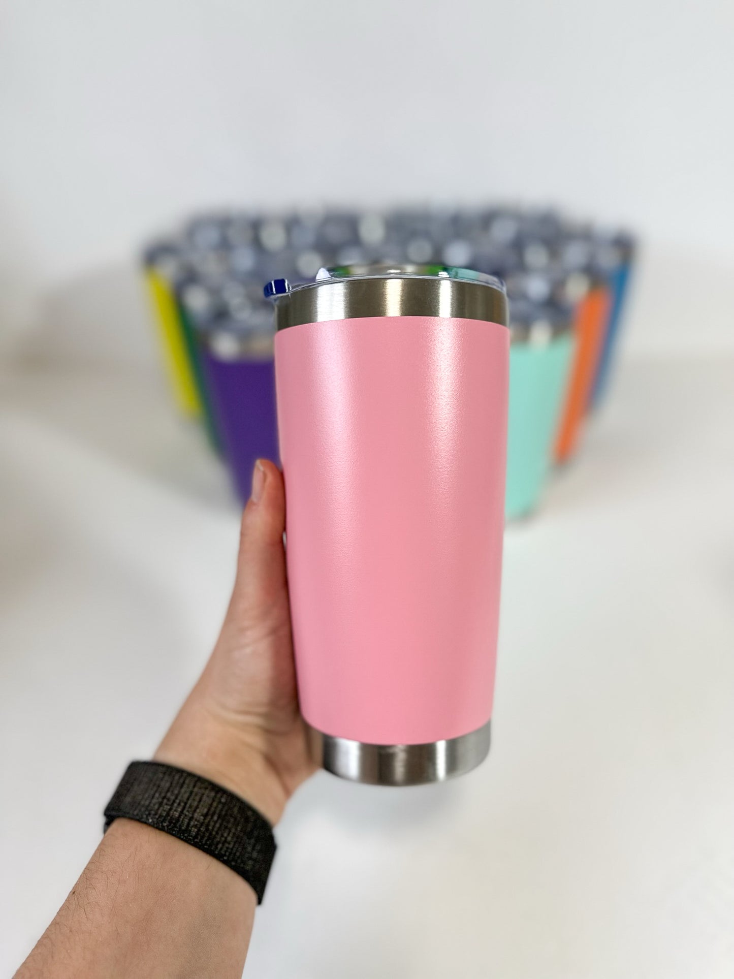 Light Pink Blank Stainless Steel Tumbler
