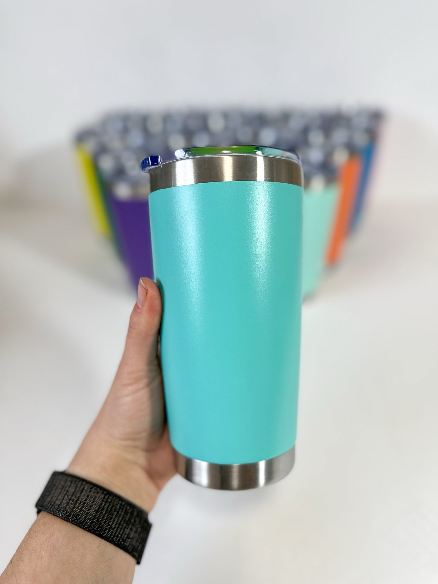 Aqua Blank Stainless Steel Tumbler