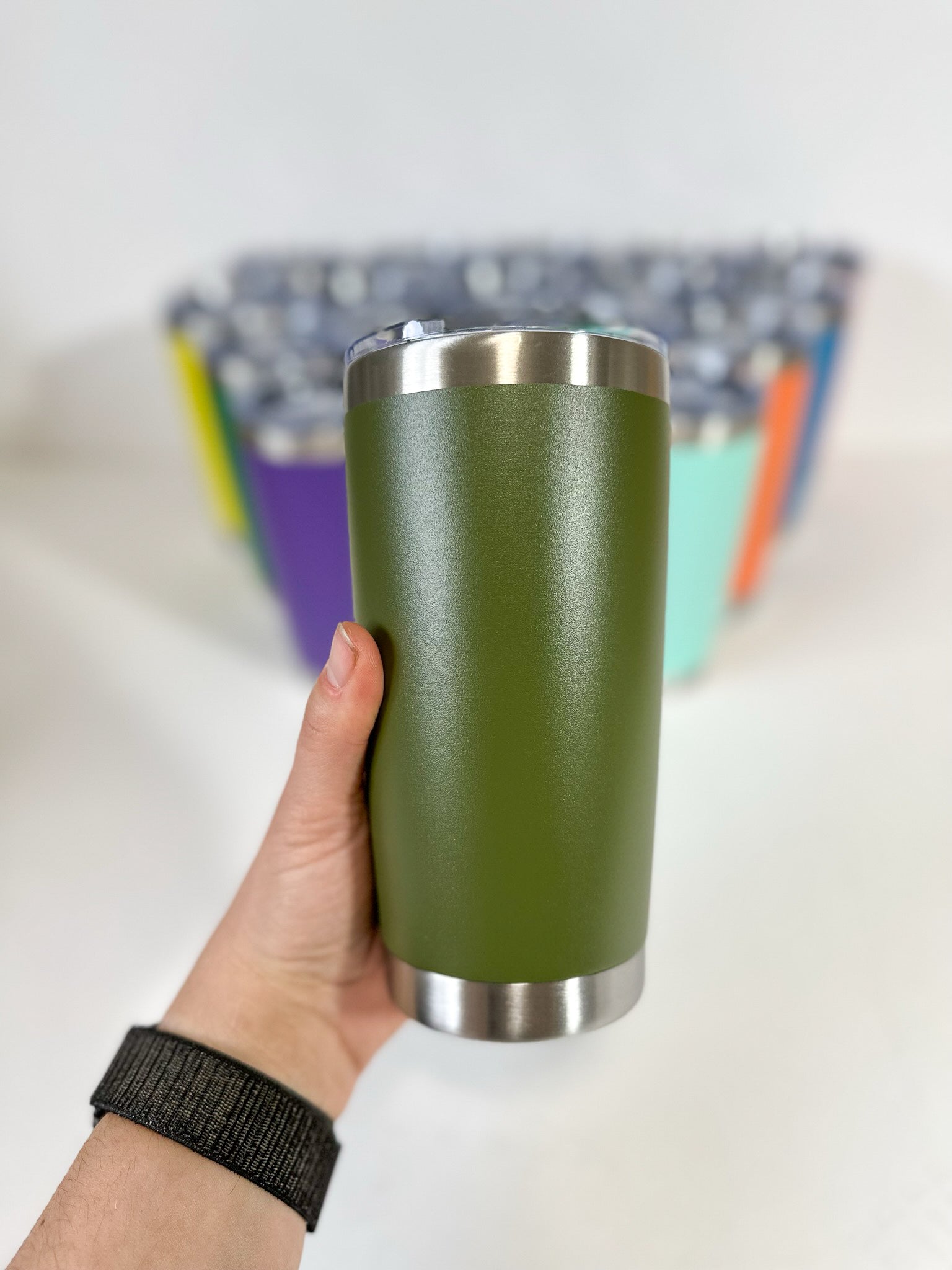 Green Blank Stainless Steel Tumbler